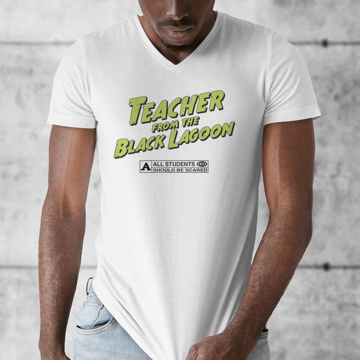 Teacher Halloween Tshirt Teacher From The Lagoon Men Women Men's V-Neck T-Shirt, funny design