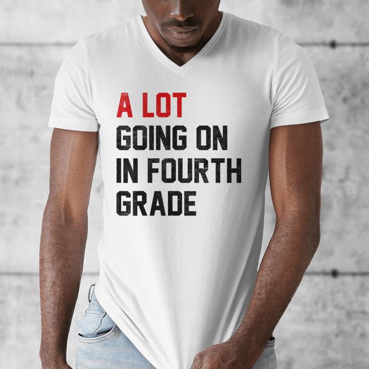 Teacher A Lot Going On In Fourth Grade Back To School Men's V-Neck T-Shirt, funny design Teacher A Lot Going On In Fourth Grade Back To School Men's V-Neck T-Shirt, funny design