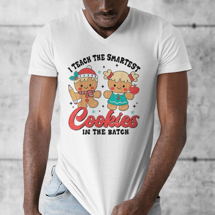 Teacher Of Smart Cookies Cute Gingerbread Teacher Christmas Men's V-Neck T-Shirt, funny design Teacher Of Smart Cookies Cute Gingerbread Teacher Christmas Men's V-Neck T-Shirt, funny design