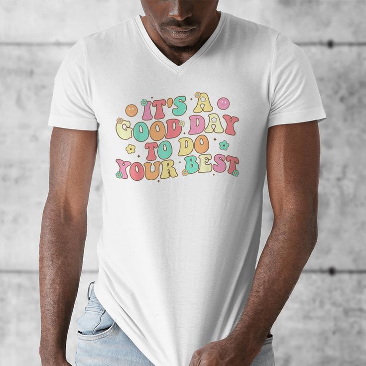 Teacher Testing Shirt It's A Good Day To Do Best Groovy Men's V-Neck T-Shirt, Groovy Teacher Gifts, funny design