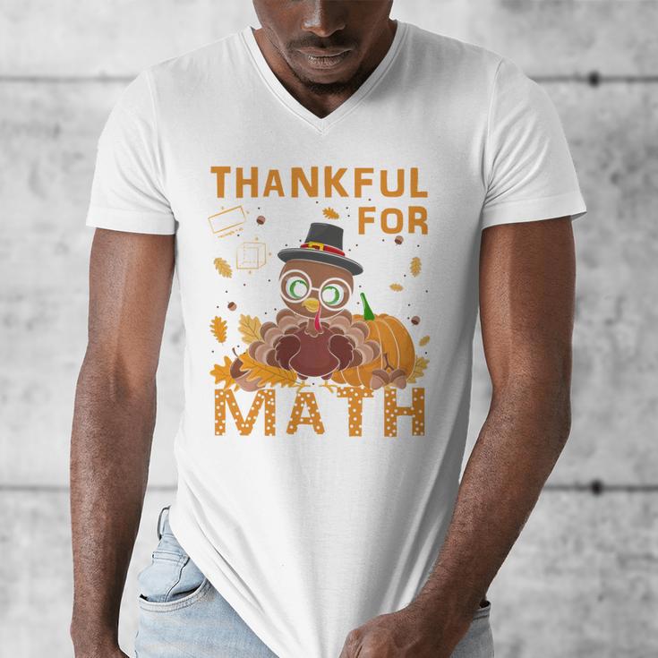 Thankful Math Turkey Teacher Happy Thanksgiving Men's V-Neck T-Shirt, funny design Thankful Math Turkey Teacher Happy Thanksgiving Men's V-Neck T-Shirt, funny design