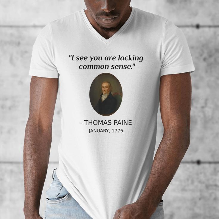 Thomas Paine Common Sense USA History Teacher Student Men's V-Neck T-Shirt, History Teacher Gifts, funny design Thomas Paine Common Sense USA History Teacher Student Men's V-Neck T-Shirt, History Teacher Gifts, funny design