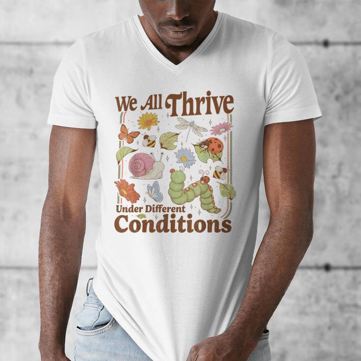 We All Thrive Under Different Conditions SPED Teacher Men's V-Neck T-Shirt, funny design We All Thrive Under Different Conditions SPED Teacher Men's V-Neck T-Shirt, funny design