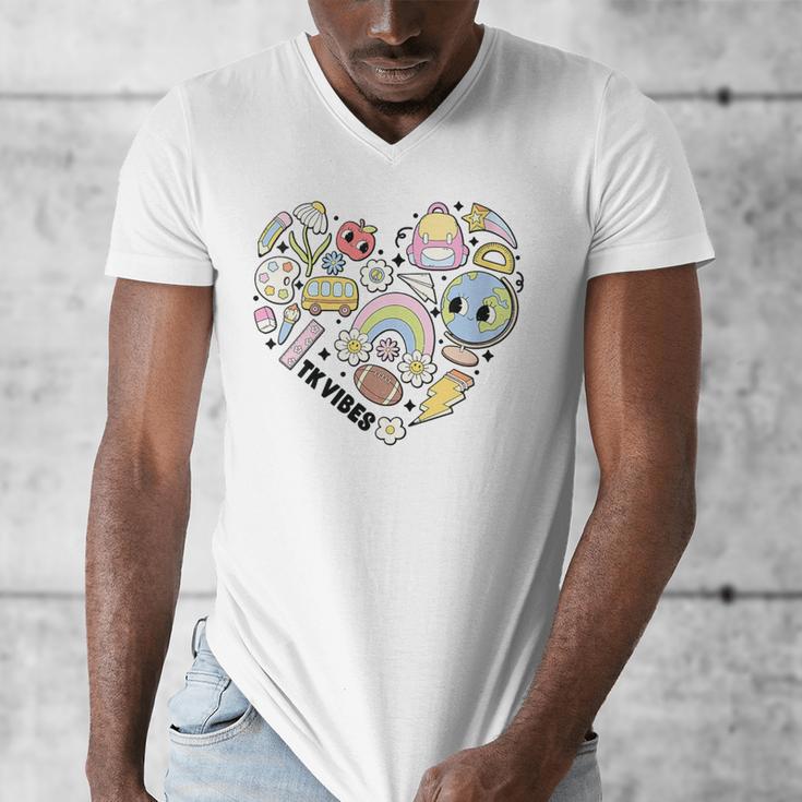 TK Vibes Back To School TK Kid Girl TK Team TK Teacher Women Men's V-Neck T-Shirt, funny design