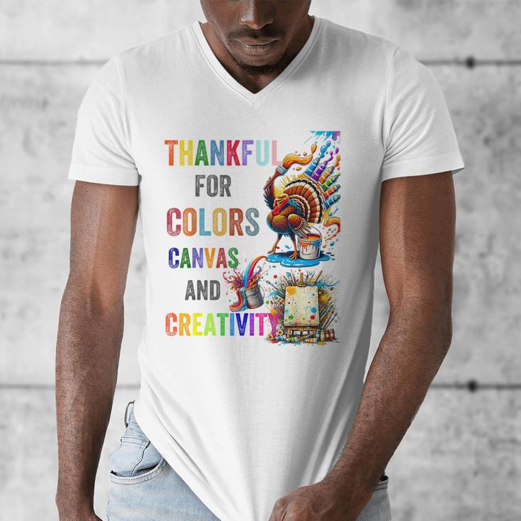 Turkey Thanksgiving Art Teacher Costume Tee For Artists Men's V-Neck T-Shirt, funny design Turkey Thanksgiving Art Teacher Costume Tee For Artists Men's V-Neck T-Shirt, funny design