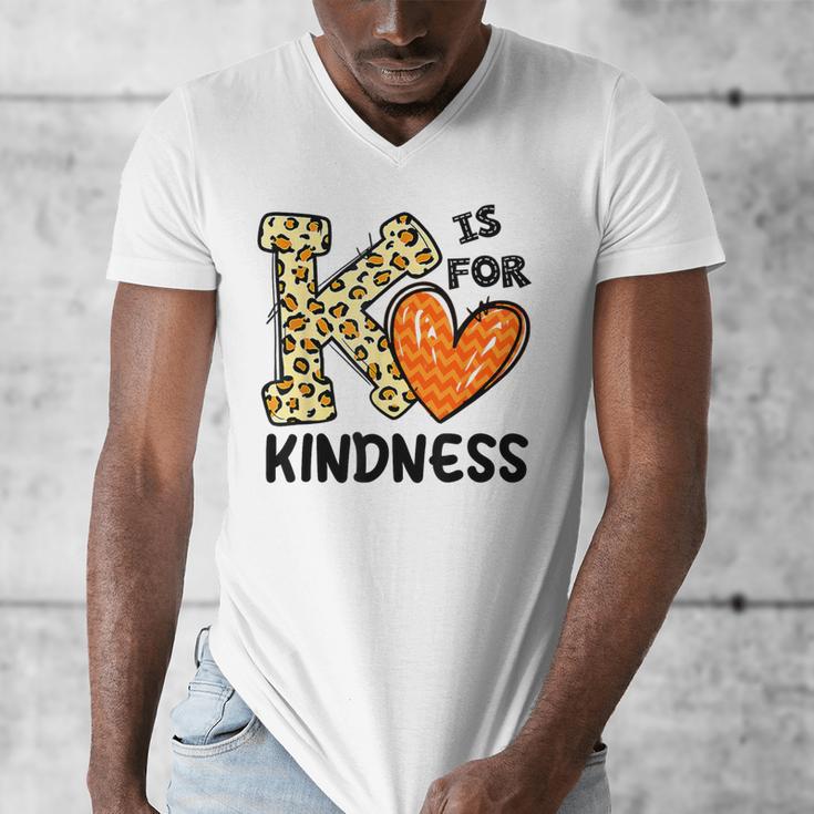 Unity Day K Is For Kindness Anti Bullying Orange Teacher Men Women Kids Men's V-Neck T-Shirt, funny design