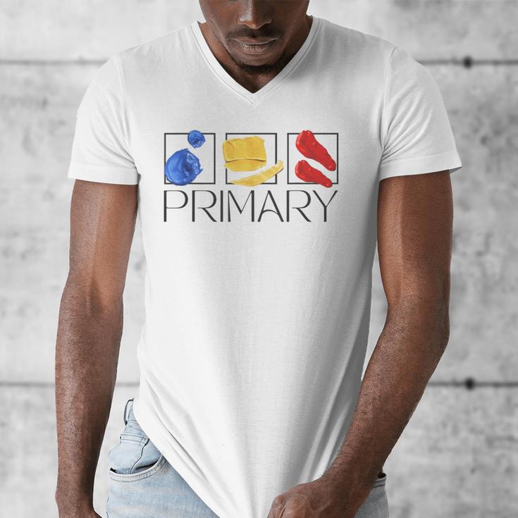 Women Art Teacher Back To School Artist Primary Color Theory Men's V-Neck T-Shirt, funny design