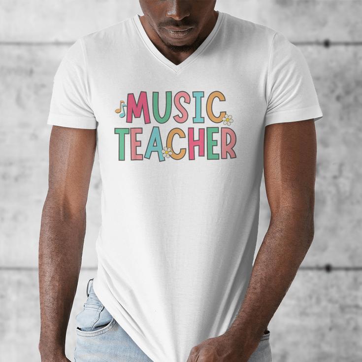 Women Music Teacher First Day Of School Elementary School Men's V-Neck T-Shirt, funny design