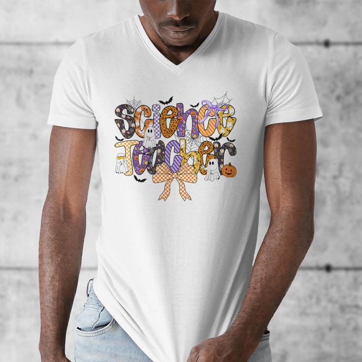 Women Spooky Science Teacher Halloween Science Stem Teacher Men's V-Neck T-Shirt, Science Teacher Gifts, funny design Women Spooky Science Teacher Halloween Science Stem Teacher Men's V-Neck T-Shirt, Science Teacher Gifts, funny design