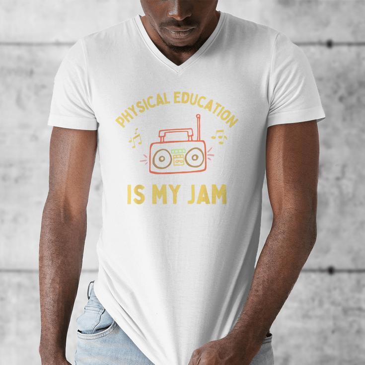 Women's Physical Education Is My Jam PE Teacher Appreciation Men's V-Neck T-Shirt, Pe Teacher Gifts, funny design Women's Physical Education Is My Jam PE Teacher Appreciation Men's V-Neck T-Shirt, Pe Teacher Gifts, funny design