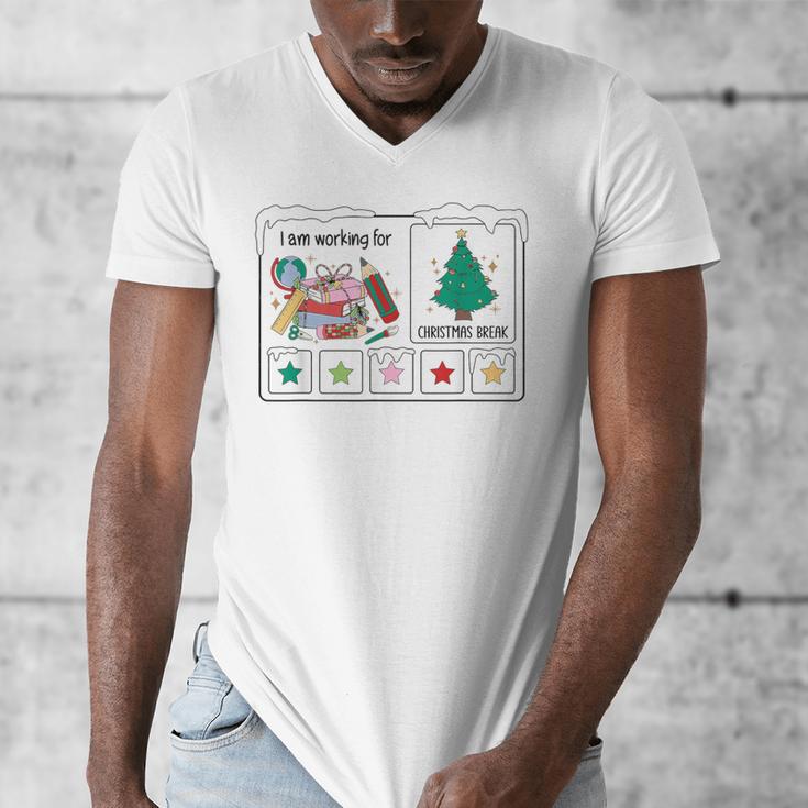 I Am Working For Christmas Break Special Education Teacher Men's V-Neck T-Shirt, funny design