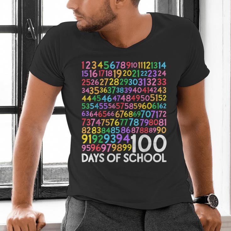 100th Day Of School Teacher Kids 100 Days Math Numbers Men's V-Neck T-Shirt, gift for family, gift for coworker 100th Day Of School Teacher Kids 100 Days Math Numbers Men's V-Neck T-Shirt, gift for family, gift for coworker