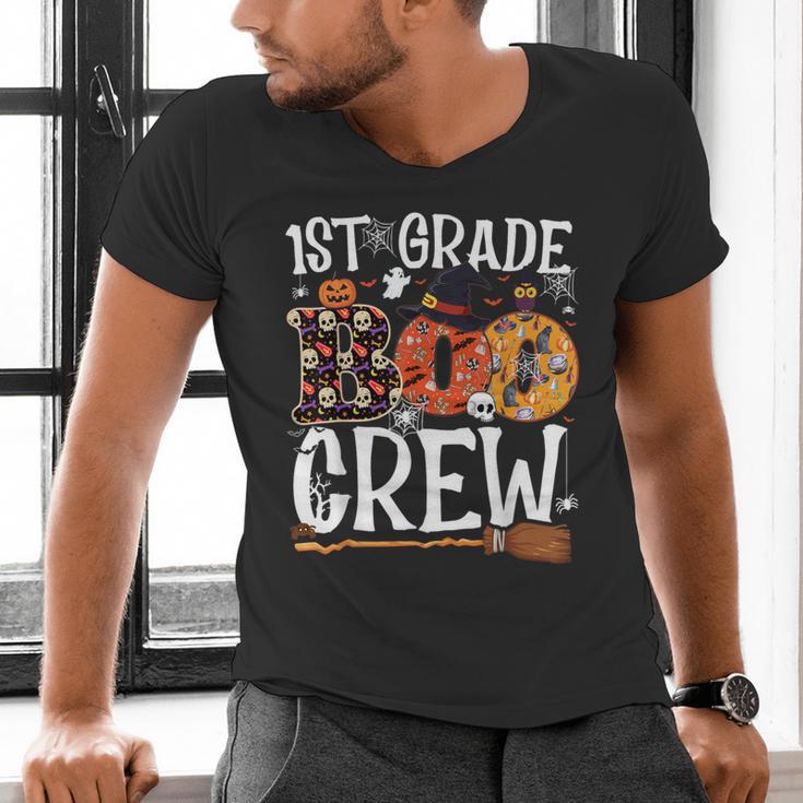 1st Grade Boo Crew Cute Ghost Halloween Teacher Kids Men's V-Neck T-Shirt, gift for family, gift for coworker 1st Grade Boo Crew Cute Ghost Halloween Teacher Kids Men's V-Neck T-Shirt, gift for family, gift for coworker