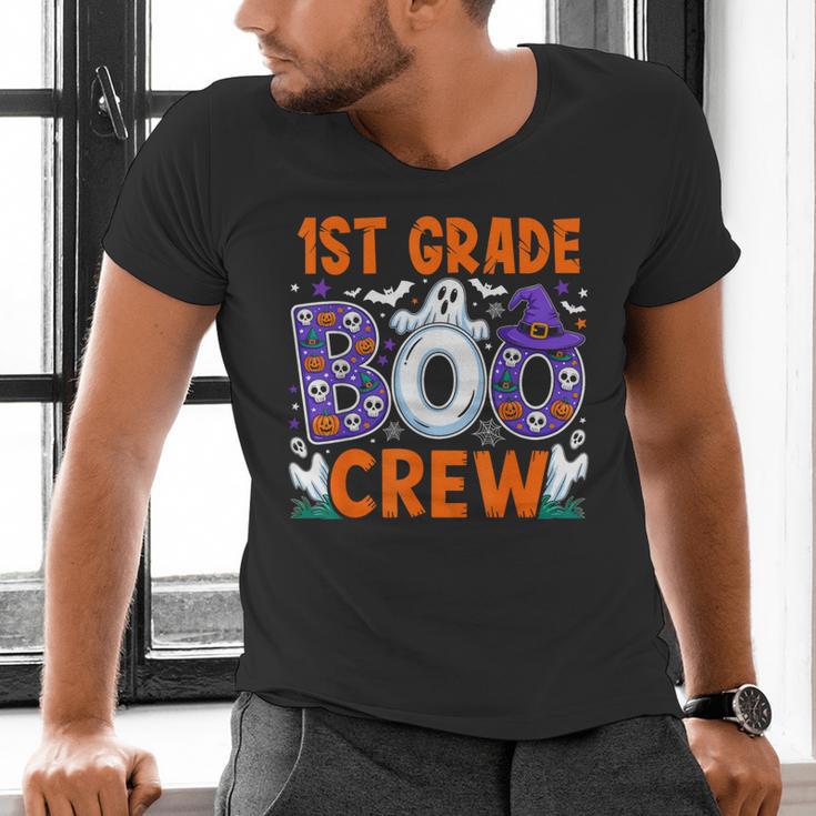 1st Grade Boo Crew First Grade Teacher Kids Happy Halloween Men's V-Neck T-Shirt, First Grade Teacher Shirts, gift for family, gift for coworker 1st Grade Boo Crew First Grade Teacher Kids Happy Halloween Men's V-Neck T-Shirt, First Grade Teacher Shirts, gift for family, gift for coworker