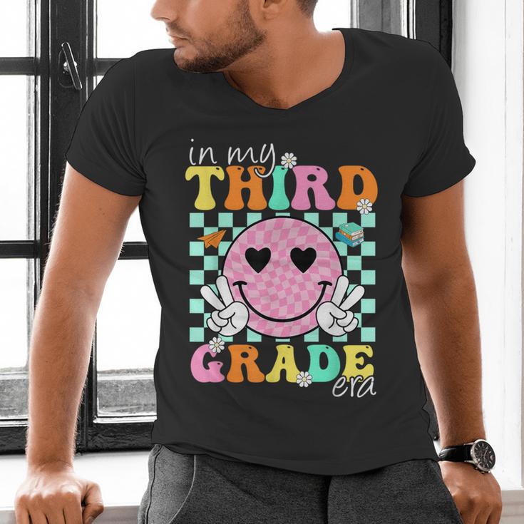 In My 3rd Grade Era Back To School Smile Face Teacher Kid Men's V-Neck T-Shirt, gift for family, gift for coworker