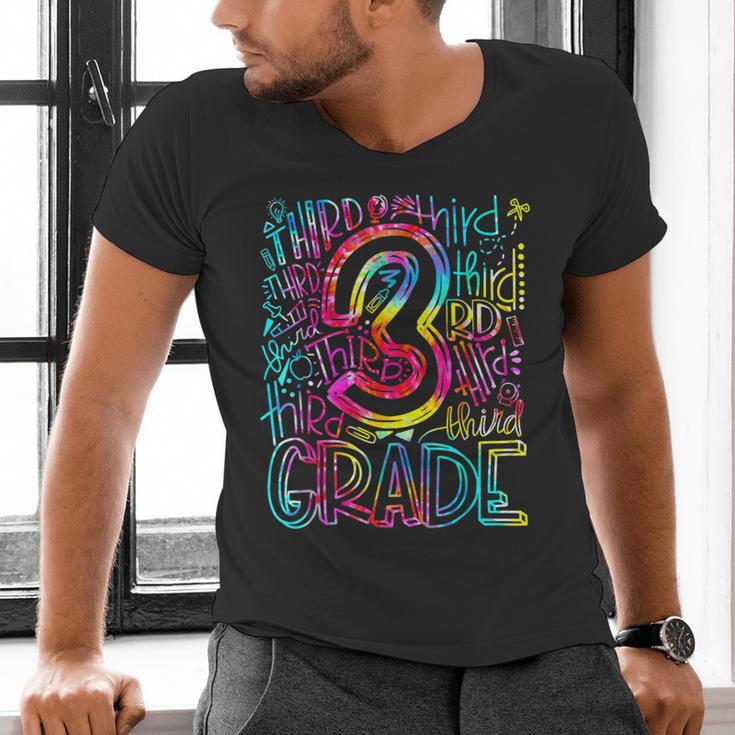 3rd Grade Typography Team Third Grade Teacher Back To School Men's V-Neck T-Shirt, gift for family, gift for coworker 3rd Grade Typography Team Third Grade Teacher Back To School Men's V-Neck T-Shirt, gift for family, gift for coworker