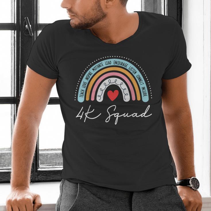 4K Squad Crew Team Teacher Kindergarten Kinder Elementary Men's V-Neck T-Shirt, gift for family, gift for coworker 4K Squad Crew Team Teacher Kindergarten Kinder Elementary Men's V-Neck T-Shirt, gift for family, gift for coworker
