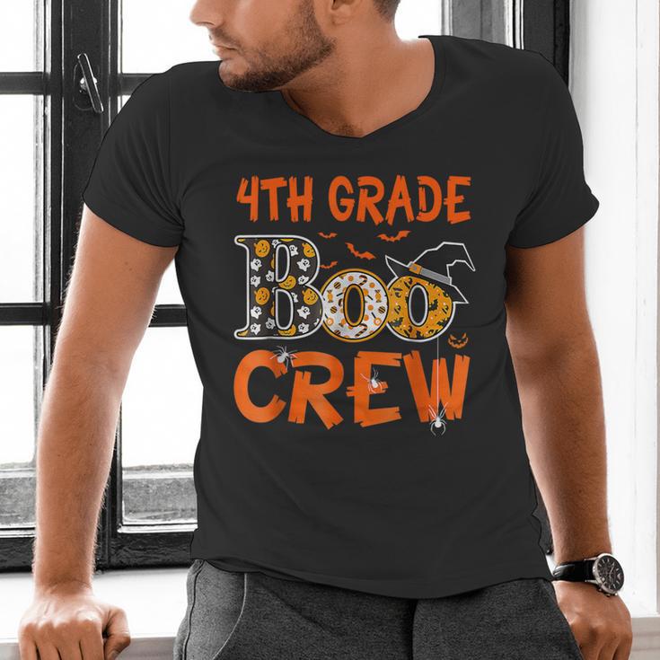 4th Grade Boo Crew Teacher Student Halloween Men's V-Neck T-Shirt, 4th Grade Teacher Shirts, gift for family, gift for coworker