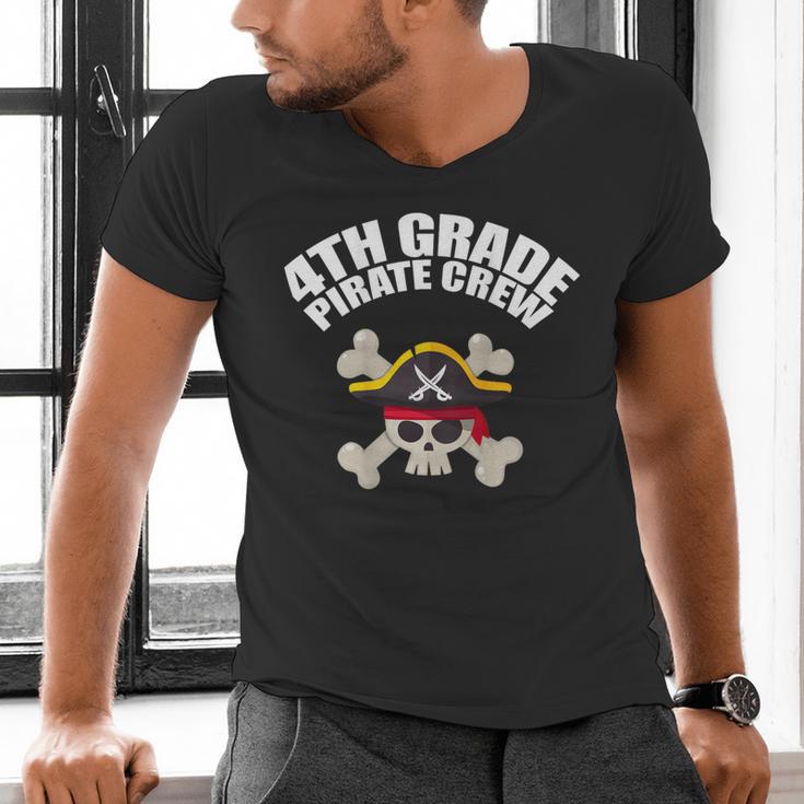 4th Grade Pirate Crew Halloween Costume Cool Teacher Student Men's V-Neck T-Shirt, 4th Grade Teacher Shirts, gift for family, gift for coworker 4th Grade Pirate Crew Halloween Costume Cool Teacher Student Men's V-Neck T-Shirt, 4th Grade Teacher Shirts, gift for family, gift for coworker