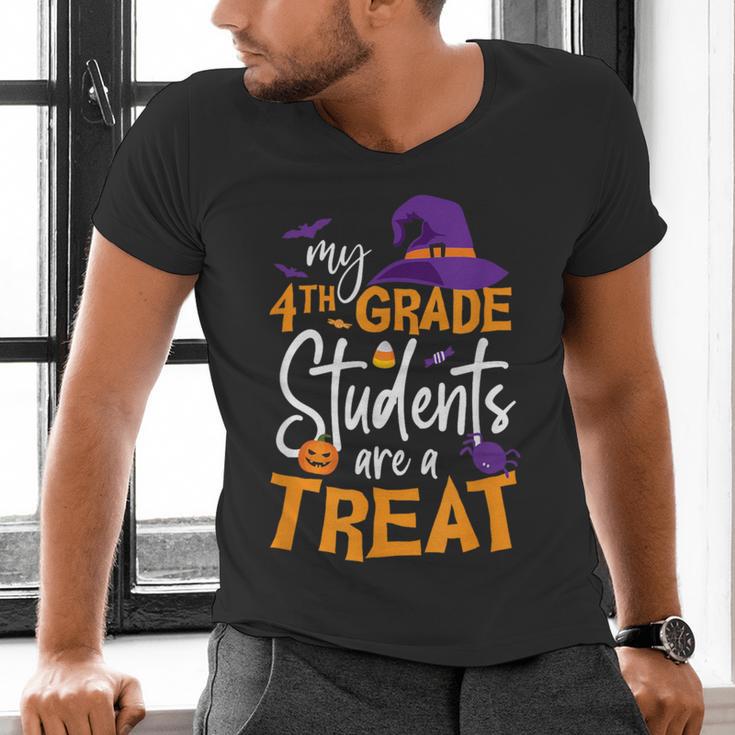 My 4th Grade Students Are a Treat Teacher Halloween Witch For Men Women Kids Men's V-Neck T-Shirt, 4th Grade Teacher Shirts, gift for family, gift for coworker My 4th Grade Students Are a Treat Teacher Halloween Witch For Men Women Kids Men's V-Neck T-Shirt, 4th Grade Teacher Shirts, gift for family, gift for coworker