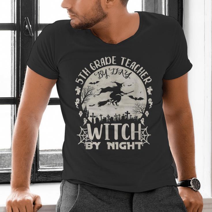 5th Grade Teacher By Day Witch By Night Halloween Men's V-Neck T-Shirt, gift for family, gift for coworker 5th Grade Teacher By Day Witch By Night Halloween Men's V-Neck T-Shirt, gift for family, gift for coworker