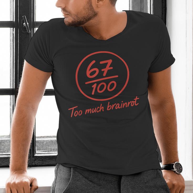 6 7 Brainrot Elementary Teacher Meme 67 Six Seven Men's V-Neck T-Shirt, gift for family, gift for coworker