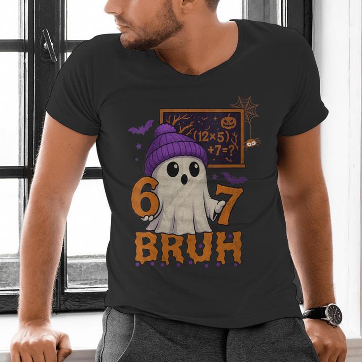 67 Teacher Halloween Ghost Six Seven Meme Math Equation Bruh Men's V-Neck T-Shirt, gift for family, gift for coworker 67 Teacher Halloween Ghost Six Seven Meme Math Equation Bruh Men's V-Neck T-Shirt, gift for family, gift for coworker