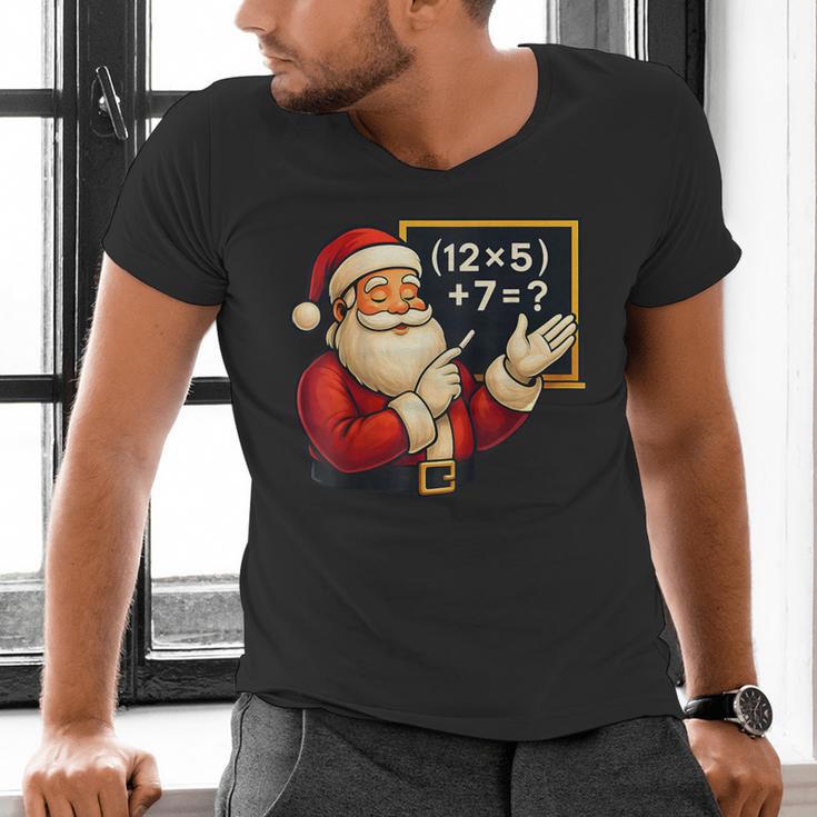 67 Teacher Santa Christmas Six Seven Meme Math Xmas Men's V-Neck T-Shirt, gift for family, gift for coworker