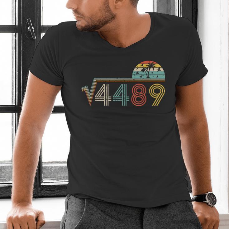 67 Vintage Meme Square Root 4489 Slang Math Teacher Men's V-Neck T-Shirt, gift for family, gift for coworker