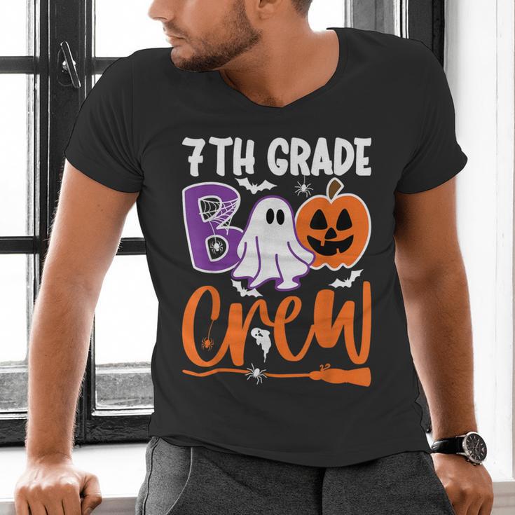 7th Grade Boo Crew Teacher Student Halloween Costume Men's V-Neck T-Shirt, gift for family, gift for coworker