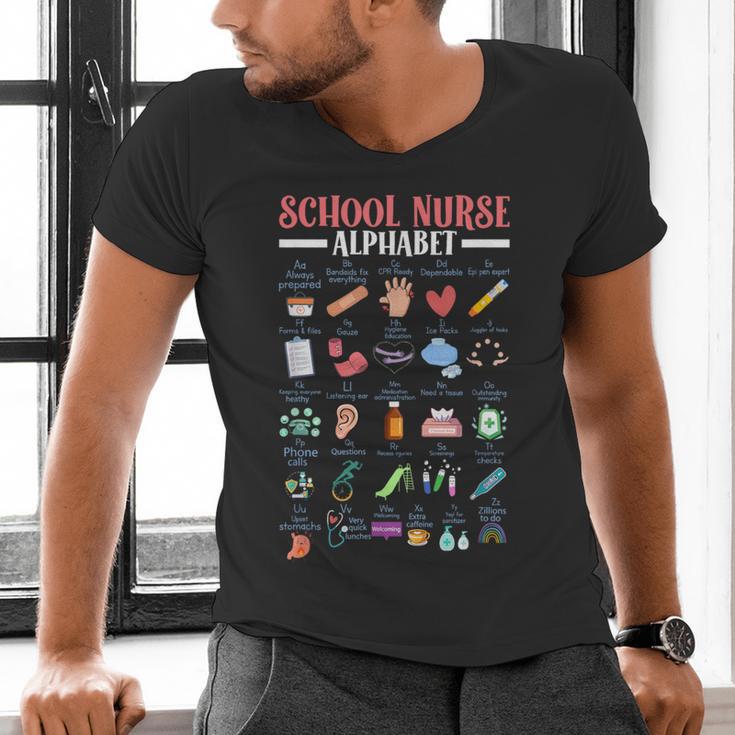 ABC School Nurse Alphabet Student Teacher Health Worker Men's V-Neck T-Shirt, gift for family, gift for coworker ABC School Nurse Alphabet Student Teacher Health Worker Men's V-Neck T-Shirt, gift for family, gift for coworker