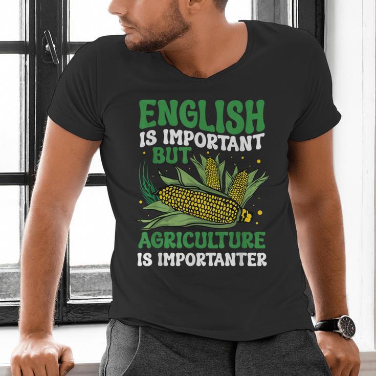 AG Teacher English Is Important But Agriculture Teacher Men's V-Neck T-Shirt, English Teacher Shirts, gift for family, gift for coworker