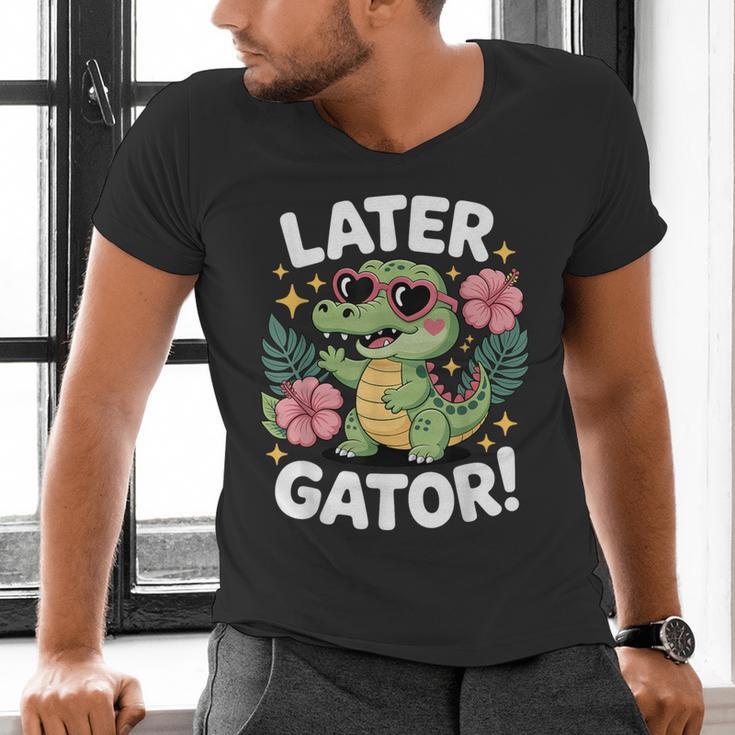 Alligator Later Gator Teacher Summer Last Day Fun Men's V-Neck T-Shirt, gift for family, gift for coworker