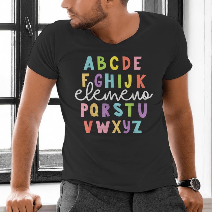 Alphabet ABC Elemeno Teacher Student Back To School Men's V-Neck T-Shirt, gift for family, gift for coworker Alphabet ABC Elemeno Teacher Student Back To School Men's V-Neck T-Shirt, gift for family, gift for coworker