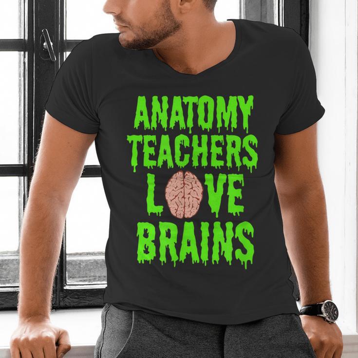 Anatomy Teachers Love Brains Halloween Teacher Costume Shirt Men's V-Neck T-Shirt, gift for family, gift for coworker