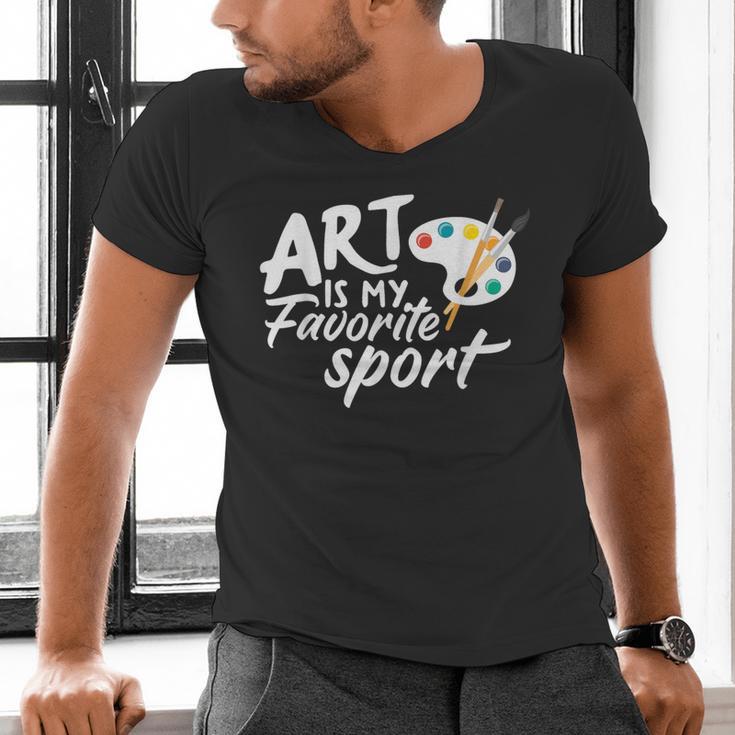 Art Is My Favorite Sport Artist Art Lover Teacher Men's V-Neck T-Shirt, gift for family, gift for coworker Art Is My Favorite Sport Artist Art Lover Teacher Men's V-Neck T-Shirt, gift for family, gift for coworker