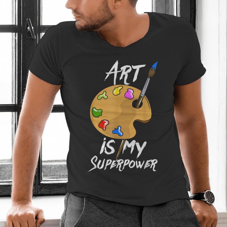 Art Is My Superpower Drawing Art Teacher Artists Men's V-Neck T-Shirt, gift for family, gift for coworker Art Is My Superpower Drawing Art Teacher Artists Men's V-Neck T-Shirt, gift for family, gift for coworker