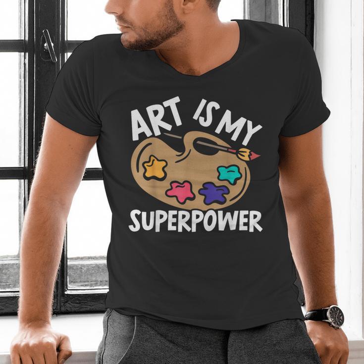 Art Is My Superpower Art Teacher Artist Painter Painting Men's V-Neck T-Shirt, gift for family, gift for coworker Art Is My Superpower Art Teacher Artist Painter Painting Men's V-Neck T-Shirt, gift for family, gift for coworker