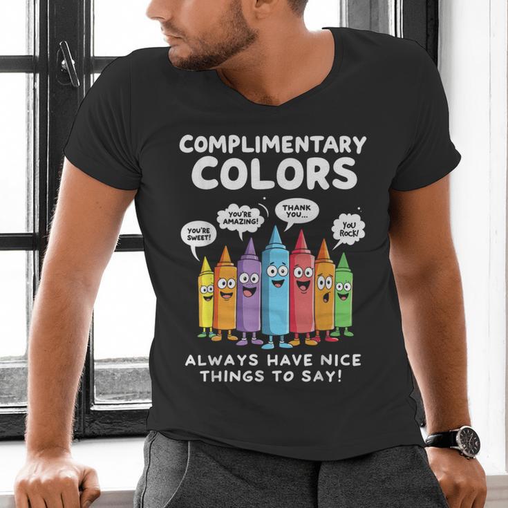 Art Teacher COMPLIMENTARY Colors Always Have Things To Say Men's V-Neck T-Shirt, gift for family, gift for coworker Art Teacher COMPLIMENTARY Colors Always Have Things To Say Men's V-Neck T-Shirt, gift for family, gift for coworker