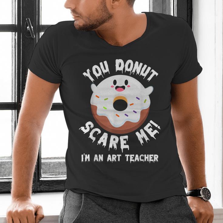Art Teacher Halloween Donut Lover Costume Kawaii Monster Men's V-Neck T-Shirt, gift for family, gift for coworker