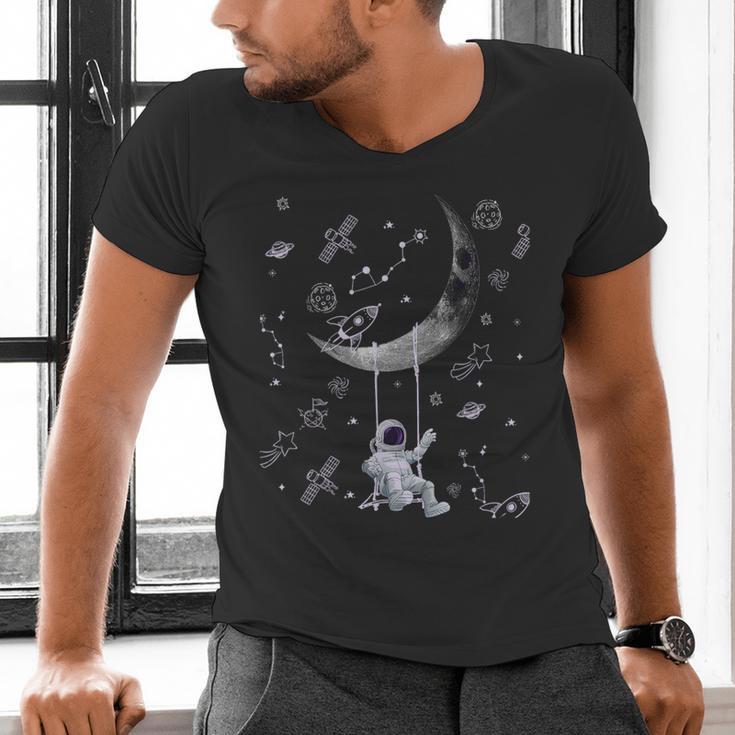 Astronaut Purple Moon Swing NASA Space Science Teacher Men's V-Neck T-Shirt, Science Teacher Shirts, gift for family, gift for coworker Astronaut Purple Moon Swing NASA Space Science Teacher Men's V-Neck T-Shirt, Science Teacher Shirts, gift for family, gift for coworker