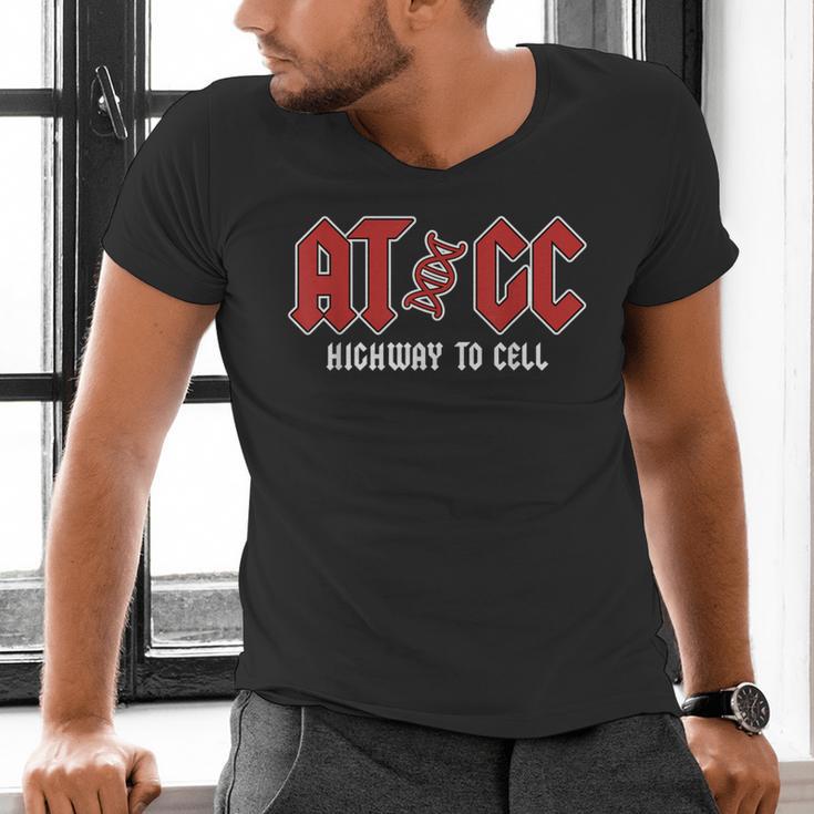 ATGC Teacher Student Biology Men's V-Neck T-Shirt, gift for family, gift for coworker ATGC Teacher Student Biology Men's V-Neck T-Shirt, gift for family, gift for coworker