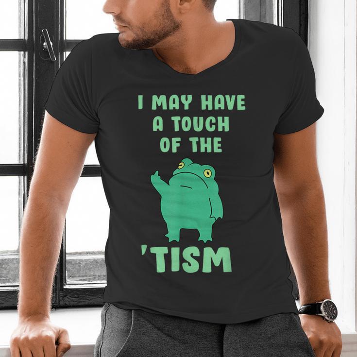 Autism Awareness Neurodiversity Teacher Frog I May Have A Touch Of The Tism Neurodivergent Small Men's V-Neck T-Shirt, gift for family, gift for coworker Autism Awareness Neurodiversity Teacher Frog I May Have A Touch Of The Tism Neurodivergent Small Men's V-Neck T-Shirt, gift for family, gift for coworker