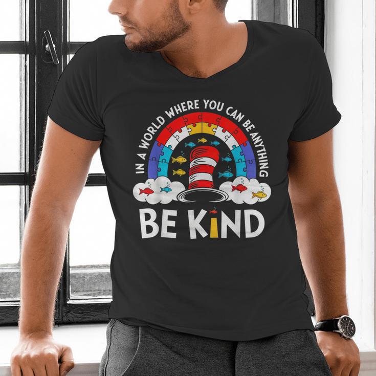 Autism Awareness For Teacher Why Fit In Doctor Cat Hat Cool Men's V-Neck T-Shirt, gift for family, gift for coworker Autism Awareness For Teacher Why Fit In Doctor Cat Hat Cool Men's V-Neck T-Shirt, gift for family, gift for coworker