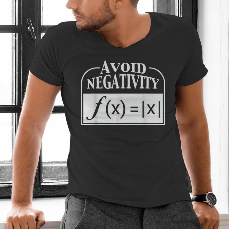 Avoid Negativity Math Teacher Men's V-Neck T-Shirt, gift for family, gift for coworker