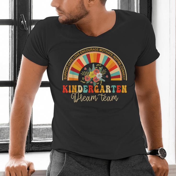 Back To School Kindergarten Dream Team Teacher Love Floral Men's V-Neck T-Shirt, gift for family, gift for coworker Back To School Kindergarten Dream Team Teacher Love Floral Men's V-Neck T-Shirt, gift for family, gift for coworker