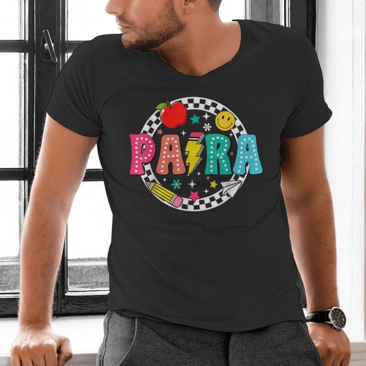 Back To School Para For Men Women Teacher Men's V-Neck T-Shirt, gift for family, gift for coworker Back To School Para For Men Women Teacher Men's V-Neck T-Shirt, gift for family, gift for coworker