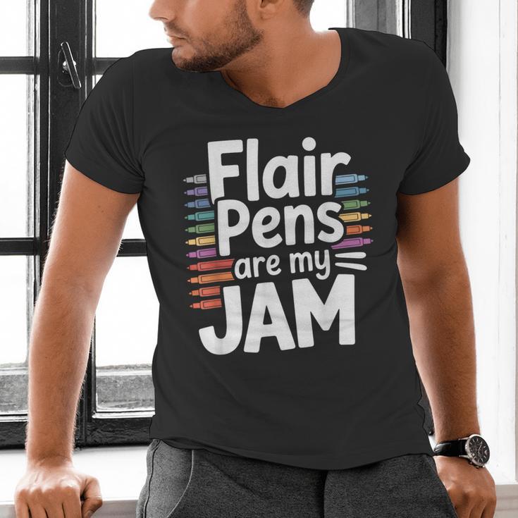 Back To School Teacher Flair Pens Are My Jam Men's V-Neck T-Shirt, gift for family, gift for coworker Back To School Teacher Flair Pens Are My Jam Men's V-Neck T-Shirt, gift for family, gift for coworker