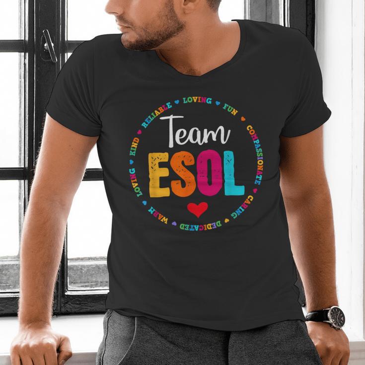 Back To School Teachers Crew Students Team ESOL Teacher Men's V-Neck T-Shirt, gift for family, gift for coworker Back To School Teachers Crew Students Team ESOL Teacher Men's V-Neck T-Shirt, gift for family, gift for coworker
