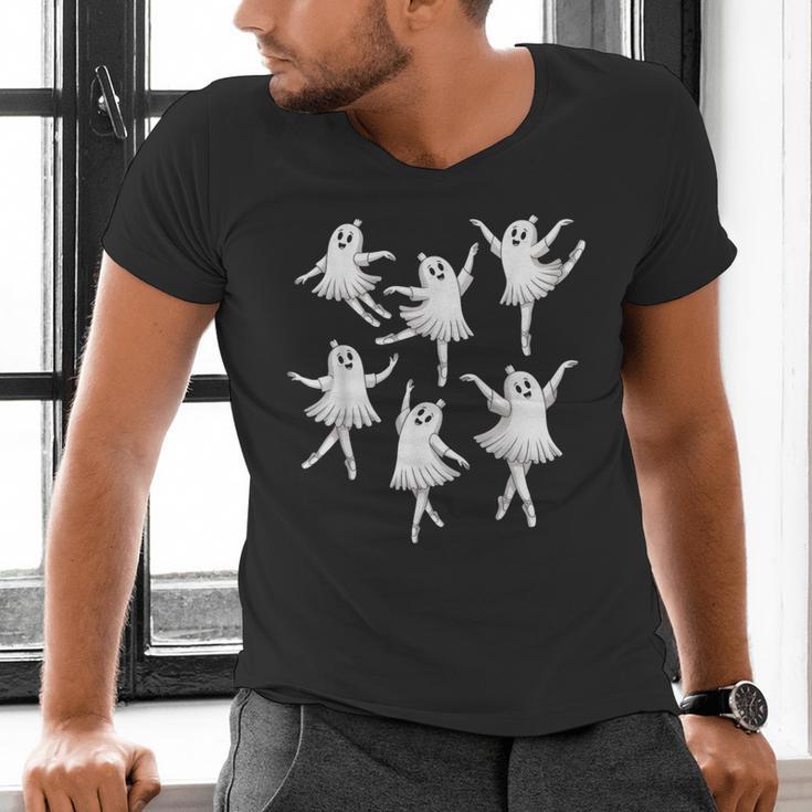 Ballet Ghost Dancer Spooky Dance Teacher Halloween Costume Men's V-Neck T-Shirt, gift for family, gift for coworker Ballet Ghost Dancer Spooky Dance Teacher Halloween Costume Men's V-Neck T-Shirt, gift for family, gift for coworker